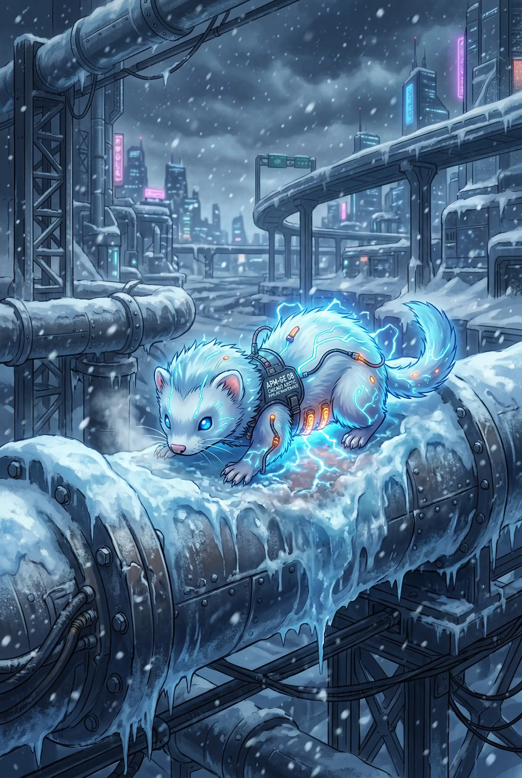 Ferret hot belly heats frozen ice sci-fantasy