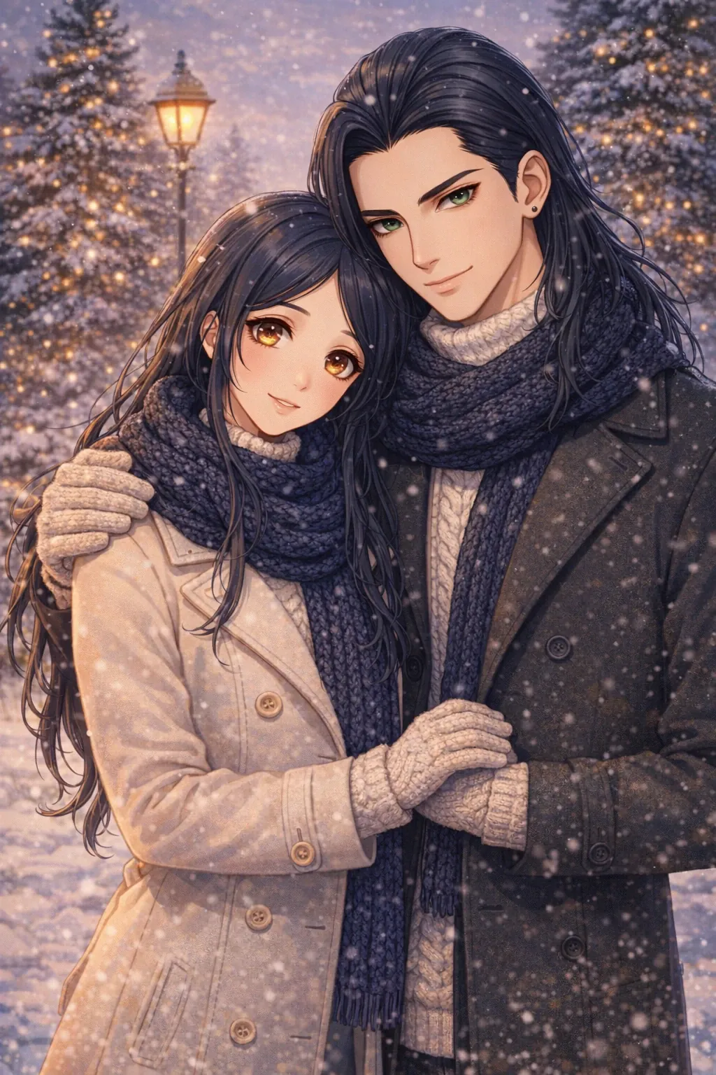 Althena Rosalind and Nijo Sorbon in snow