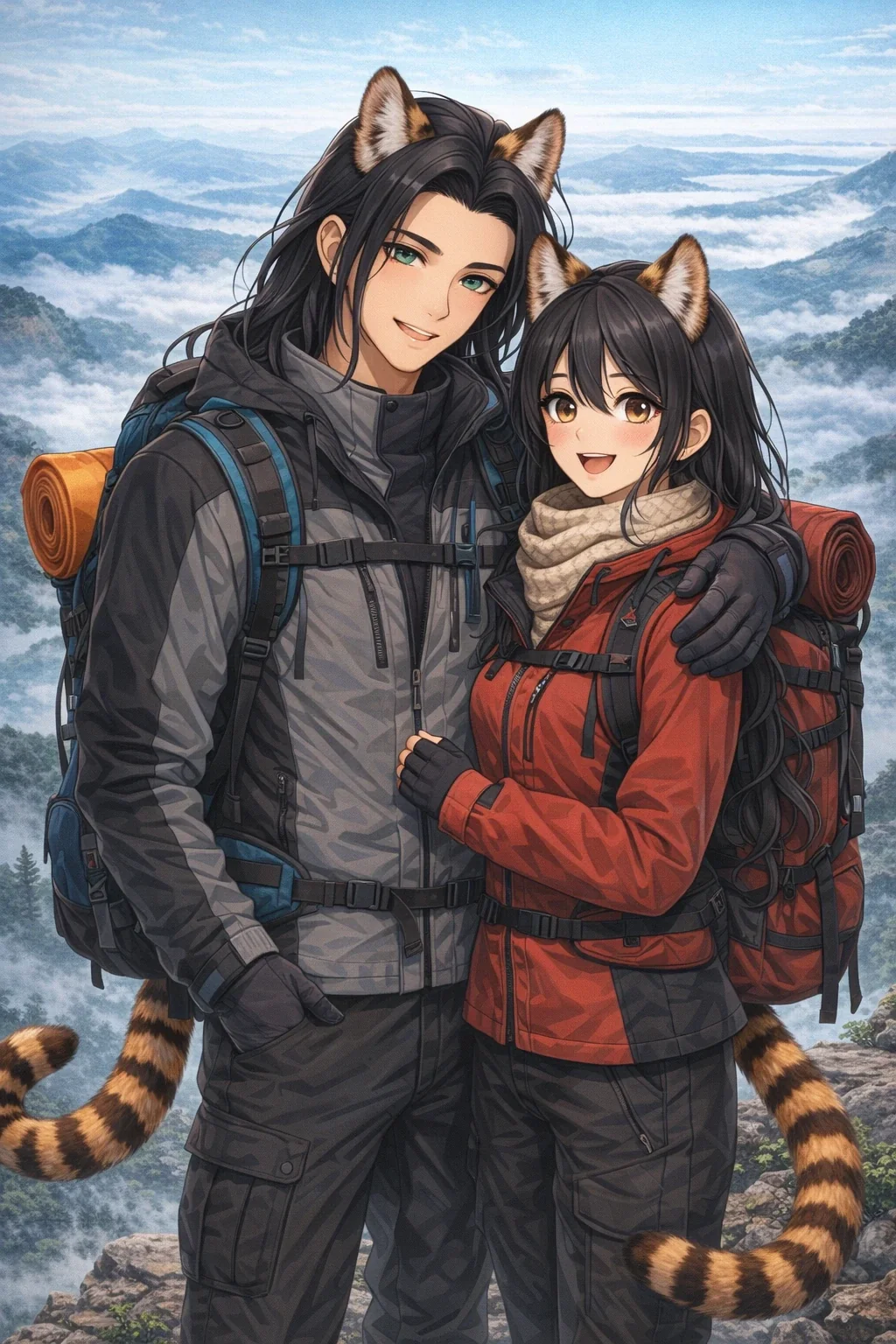 Althena Rosalind and Nijo Sorbon hiking