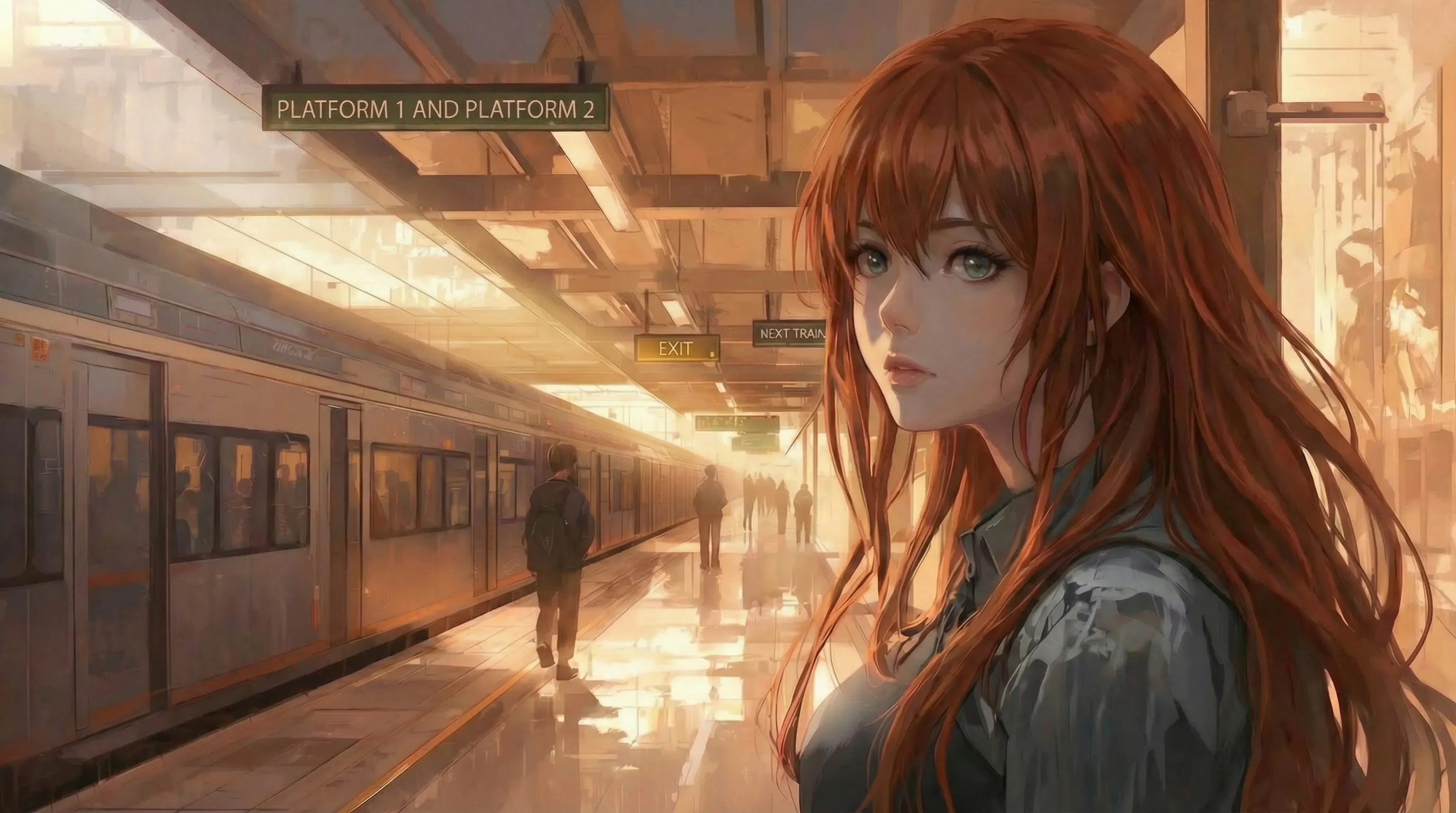 Rinza Farrin at Tokyo Station in golden light