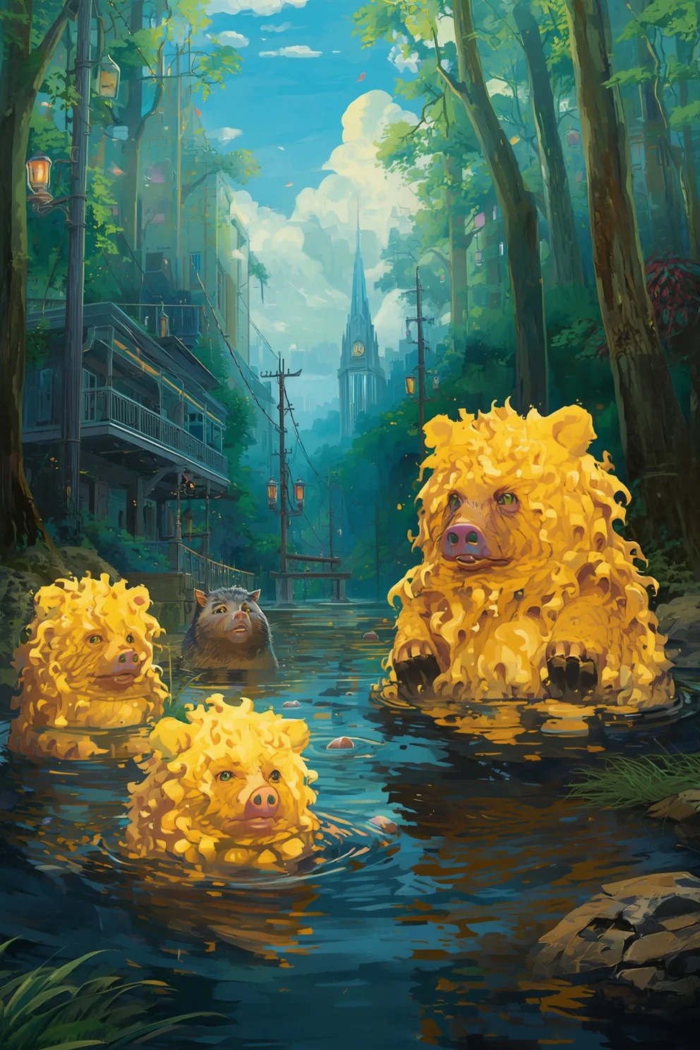 A sponge hog creature from the Advant serial with a curious expression