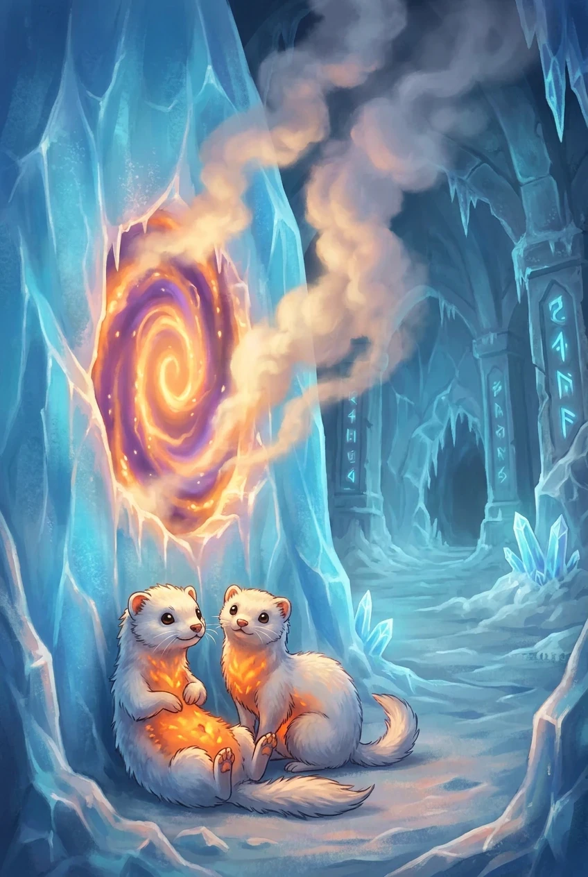 Frost ferrets with smoke